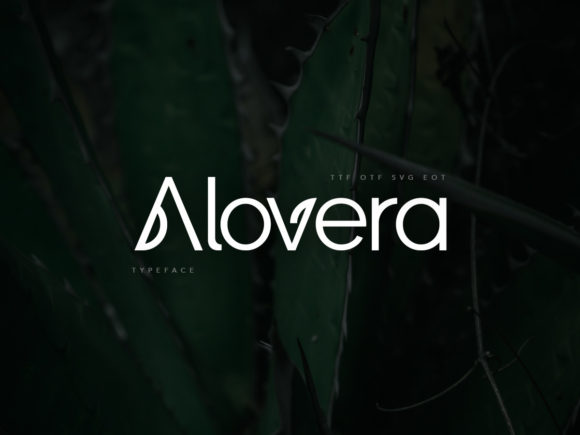 Alovera: A Techno-Forward Display Font for Bold Brand Identities