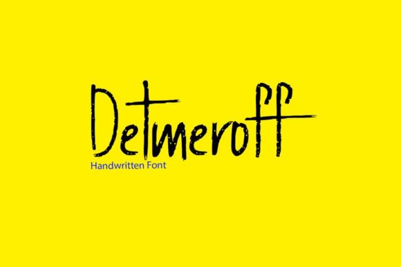 Detmeroff: A Handwritten Display Typeface for Digital Branding