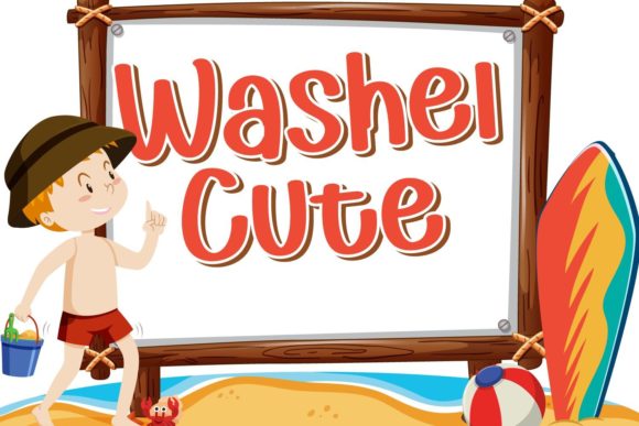 Washel Cute: A Friendly Display Font for Joyful Digital Branding